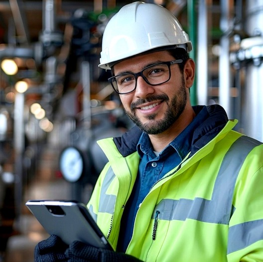 Ingeniero de servicio de Thermo Clima Control en planta